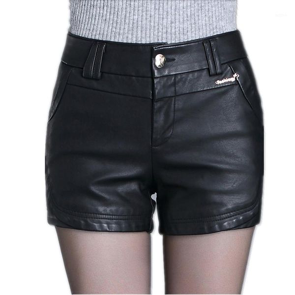 

high waist shorts women's plus size leather shorts 2020 spring pu leathe slim fit ladies skinny leatherwear girls1, White;black