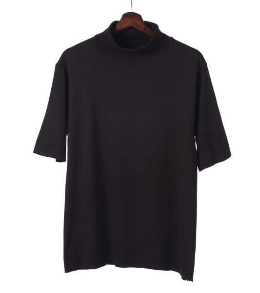 

2021 new 5xl 6xl 7xl winter turtleneck short sleeve color tshirt cotton black shirt oversized xg1a, White;black