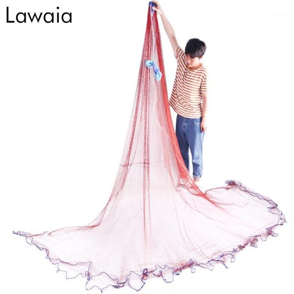 

fishing accessories lawaia casting net catch usa cast nets throw network diameter 2.4m-7.2m small mesh gill with sinker1