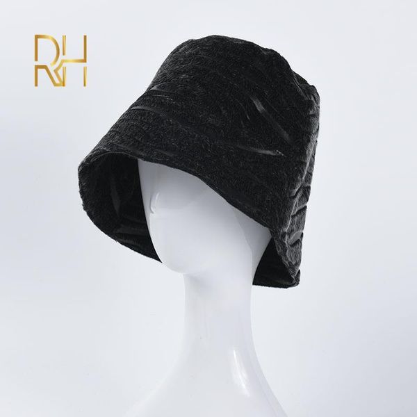 

wide brim hats ladies winter bucket hat patchwork pu warm caps faux fur for women hunting fishing czapka zimowa rh, Blue;gray