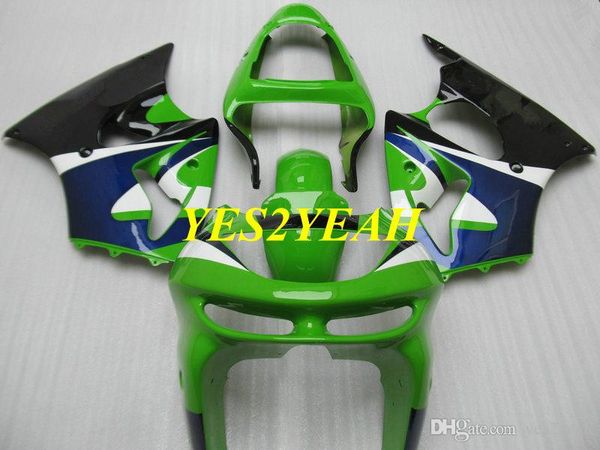 Комплект для обтекателя мотоциклов для Kawasaki Ninja ZX6R 636 98 99 ZX 6R 1998 1999 ABS Green Blue Blue Tracking Codework + подарки KP09