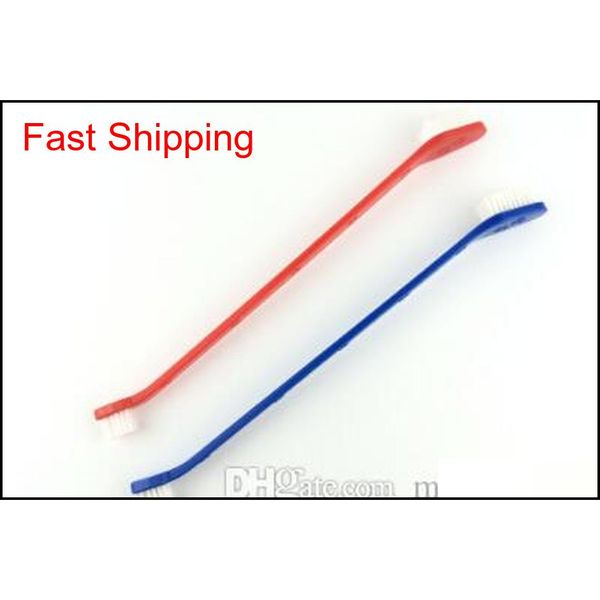 

pet puppy plastic toothbrush dog double heads toothbrushes multi color cat cleaning teeth tool pet g qylzjs sweet07