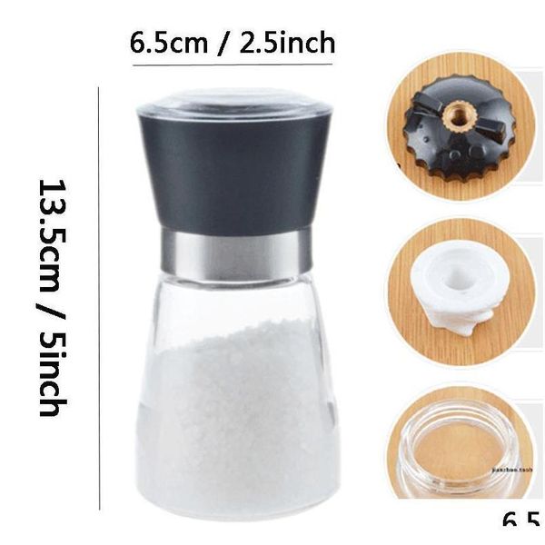 

kitchen tool salt pepper grinder mill manual glass pepper muller spice grinding bottle seasoning pot colorful co jllrld xhlight