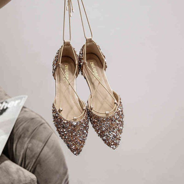 

sandals straps women's suit female beige shoes summer heels large size cross-shoes lace up new black comfort rhinestone fas 220310