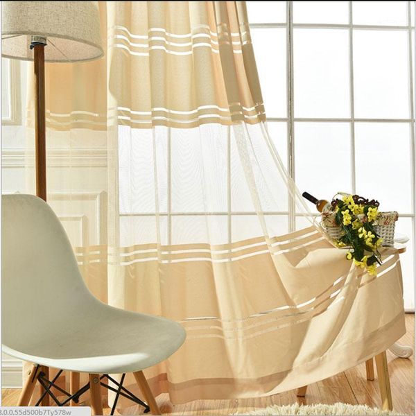 

curtain & drapes striped sheer voile tulle window screening blinds gauze curtains for kitchen cafe el balcony living room decor1