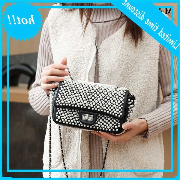 

maidudu women's 2020 new full pearl chain bag