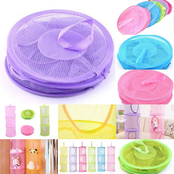 

net hanging storage 3 kids toy shelf organizer bag bedroom wall door closet organizers basket for toys 6 nx97o