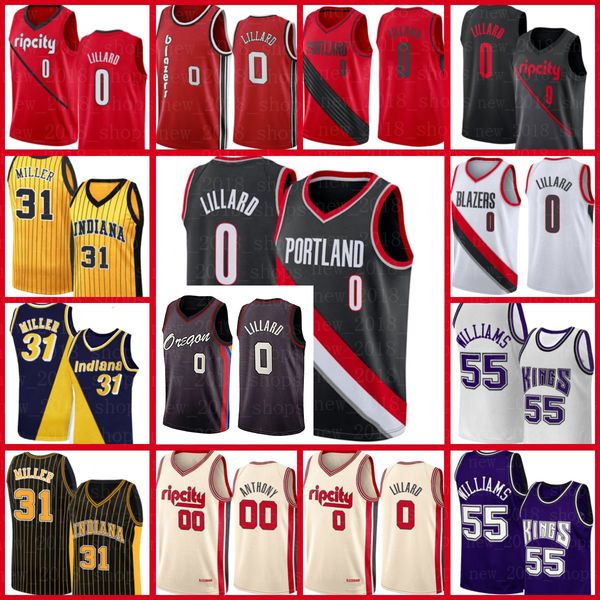 

portland trail blazers jersey damian 0 lillard indiana pacers jersey reggie 31 miller sacramento kings jersey, Black;red