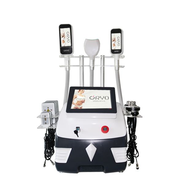 

new design high tech portable 3 handle cryolipolysis machine fat ing slimming machine combine double chin cryo white & black