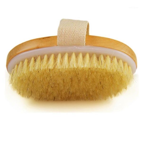 

bath brushes, sponges & scrubbers dry skin body soft natural bristle the spa brush wooden shower without handle1