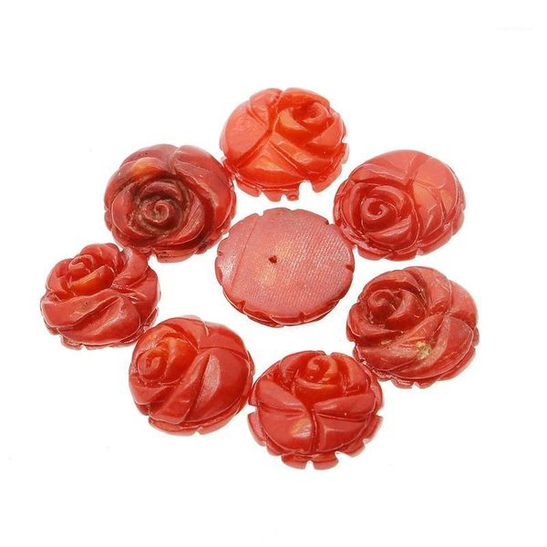 

Natural Coral Beads New Coral Embossed Ring Pendant 10-13mm Jewelry Making DIY Jewelry Accessories1