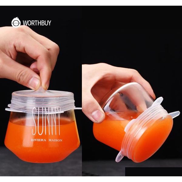 

kitchen accessories 6 pcs per set universal sile cover fresh keeping sile stretch lids caps qylwqj ppshop01