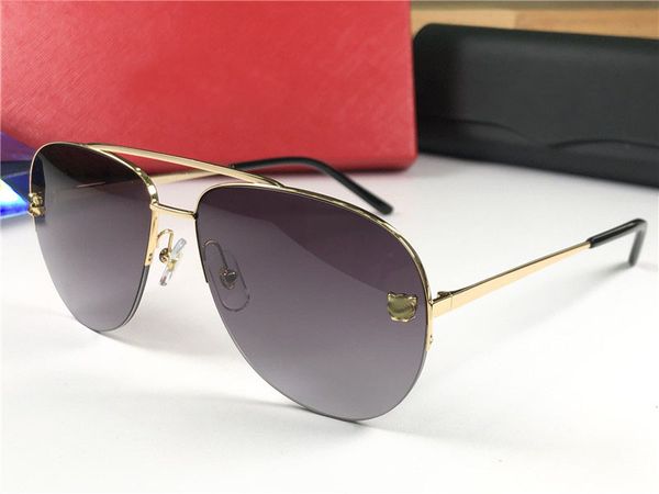 

wholesale new fashion designer sunglasses 0065 simple half frame popular avant-garde style outdoor uv400 lens eyewear, White;black