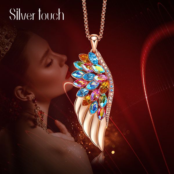 

european and american wing pendant necklace fashion- adopt swarovski crystal fashion jewelryqcrq