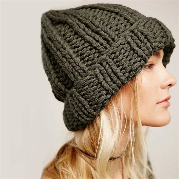

new winter hat women autumn faux fur female girl warm cap knitted beanie hats women bonnet femme chunky thick stretchy hats 201215, Blue;gray