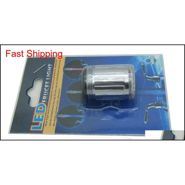 

led faucet lights temperature control faucet sensor sink tap glow lights waterfull shower lamp rgb 3-color wa qylbpb homes2011