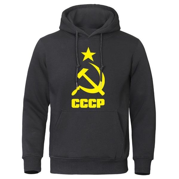 

2019 autumn men's clothing cccp russian men hoodies ussr cotton man sweatshirts moscow male pullovers quality soviet union, Black