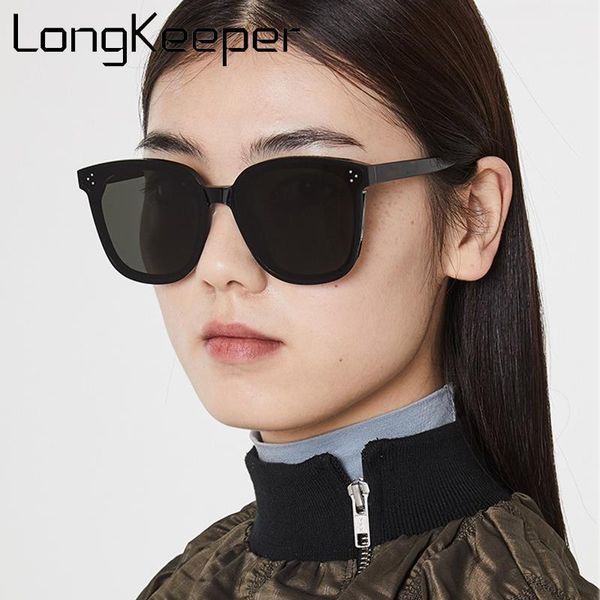 

longkeeper fashion cat eye sunglasses women men vintage oversized sun glasses female round eyeware black uv400 driving shades, White;black