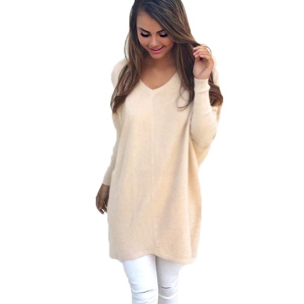 

autumn warm jumpers ladies sweater women pullover mujer casual vintage clothes casaco feminino harajuku v-neck plus size y200910, White;black