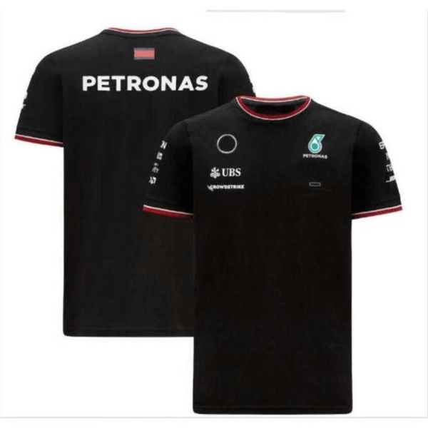 

petronas t shirts mercedes amg f1 men's lewis hamilton benz t-shirts formula one polo pit grand prix motorcycle fast dry riding team wo, White;black