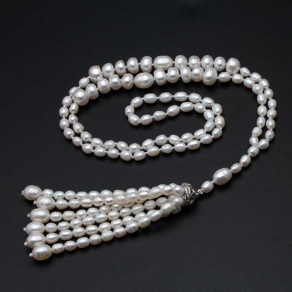 

long real tassel for women,freshwater pearl necklace wedding gift j190718