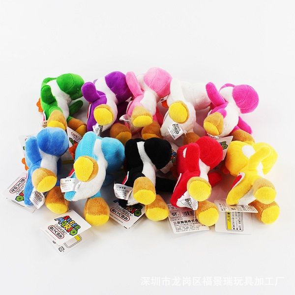 

new luigi bros yoshi dinosaurs plush toy pendant with keychains stuffed doll for gifts 4inch 10cm