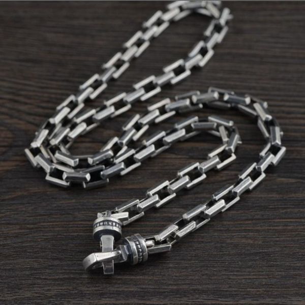 

silver heavy 7mm thick big necklace 925 sterling silver necklace thai chain s925 chain men jewelry