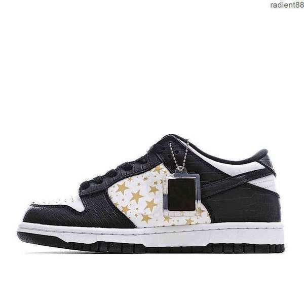 

[bracelet+socks+original box]sean cliver x low shoe pro qs yy joint series holiday special white blue gold ladies casual shoes valentine&#03