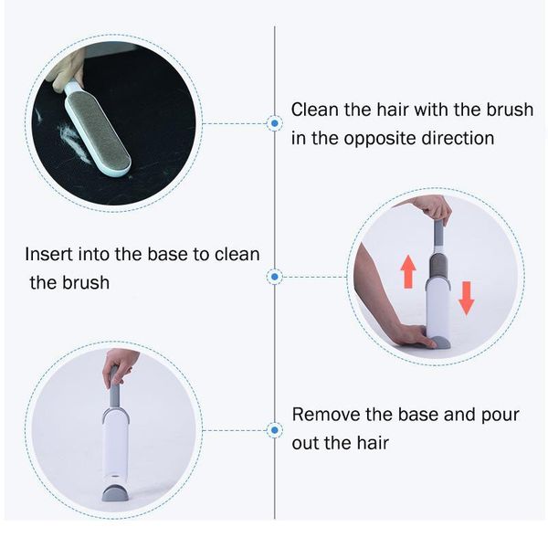 

3 pcs pet static brush magic fur cleaning brushes reusable device dust brush electrostatic cleaner for clot jllpxn