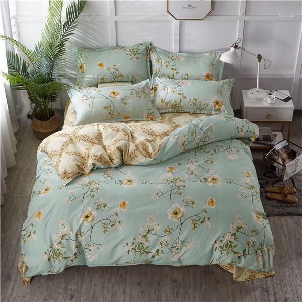 

quality luxurious bedding set double reactive printing jacquard flower luxury duvet cover sets 200x230cm 220x240cm cover bed1