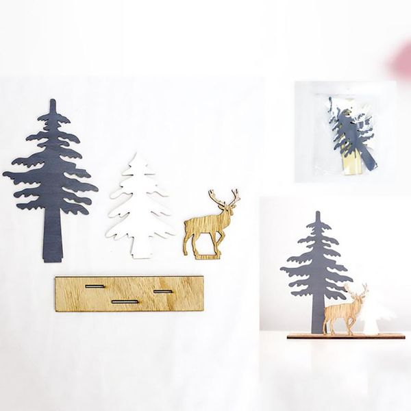 

лось рождественская елка деревянные украшения с рождеством украшения для дома натал настольный декор рождество 2020 navidad новый год gift1