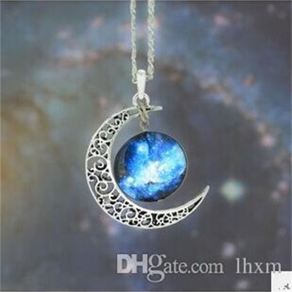 

moon space new outer vintage universe gemstone starry pendant necklaces mix models0x9x