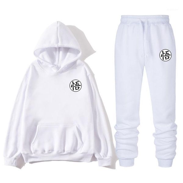 

men's autumn and winter new hooded clothes fashion trends slim fit sweatshirt wu hip hop street print pullover hoodies suits1, Black