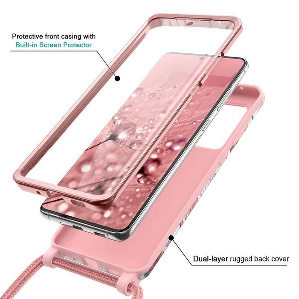 

strap cord chain phone cover for samsung galaxy s20 s10 s9 plus necklace lanyard shoulder carry cover case for s20 ul jllzga