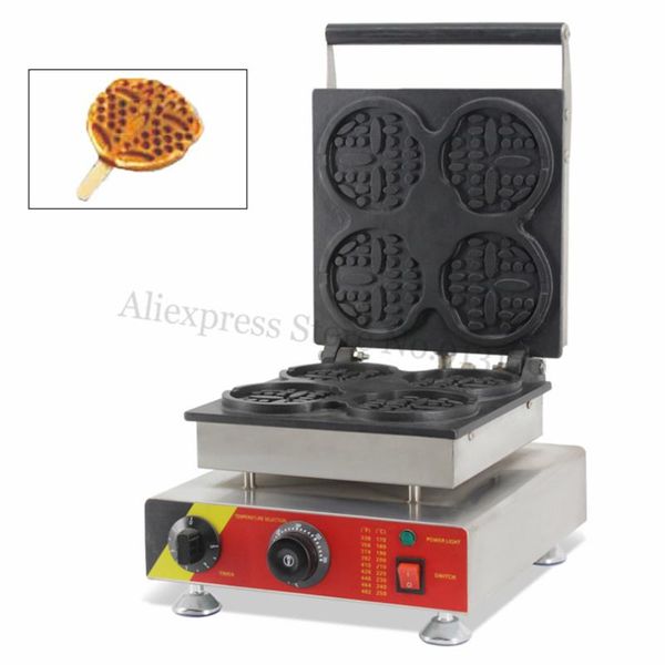 

bread makers electric 4 round-shape waffle machine commercial lolly baker maker nonstick cooking surface