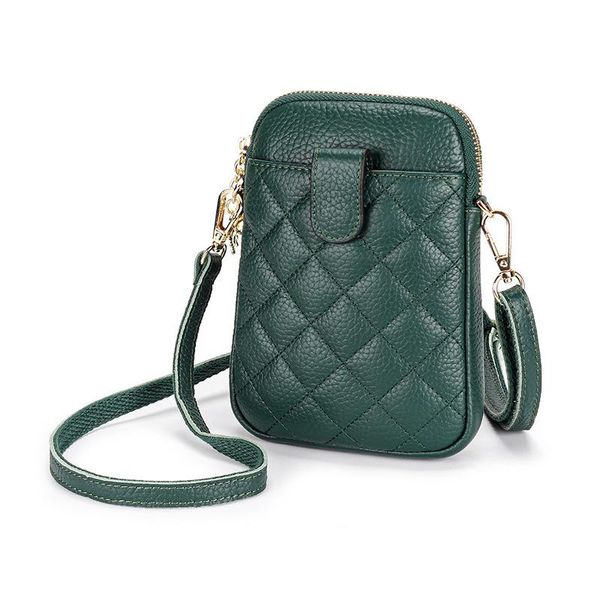 

cross body women's small bag head leather diamond mobile phone multi function shoulder