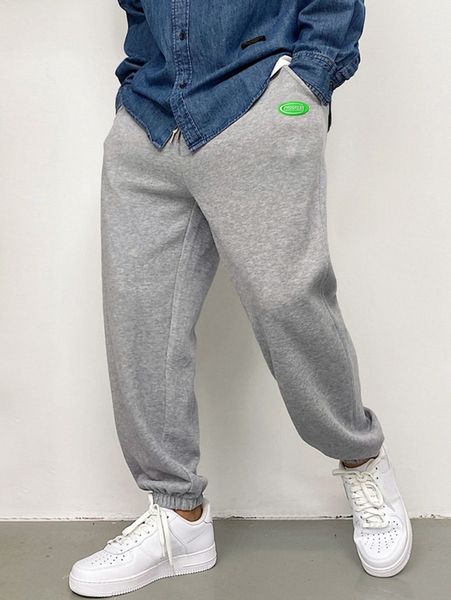 

men letter patched detail sweatpants b0vc#, Black