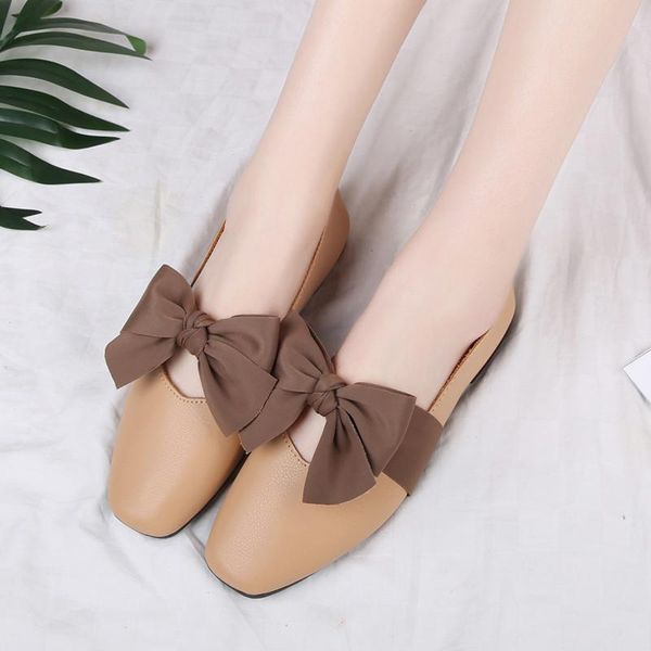 

2020 новые весна женские квартиры мокасины круглый носок повседневная обувь женщина slip-no bowknot дикая удобная женщина обувь zapatillas m, Black