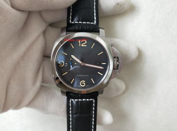 

factory supplier elling wristwatches 44mm black dial movement automatic mechanical mens watch watches pam0312, Slivery;brown