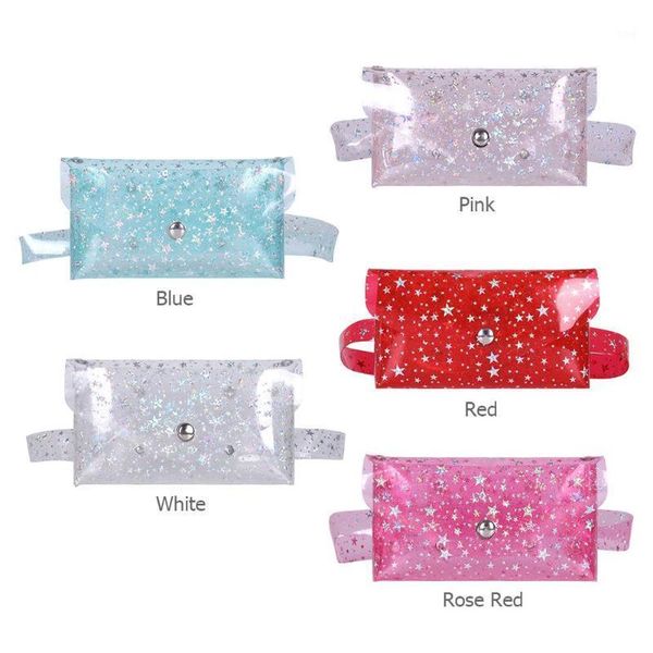 

pvc clear mini waist pack women transparent star messenger bag phone pouch1