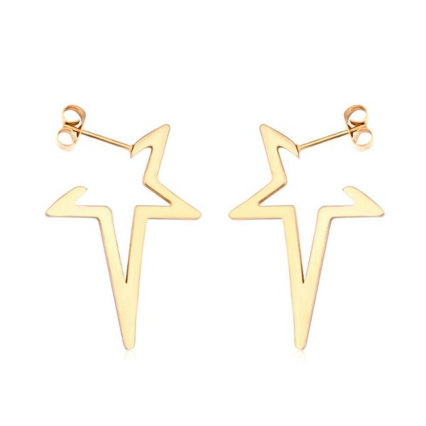

dangle & chandelier luxukisskids star earrings drop earring 2021 gold color stainless steel korean earings set for women fashion jewelry pen, Silver