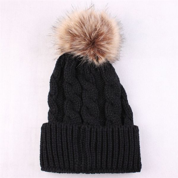 

infantil adult+toddler newborn new cute baby kids boys girls knitted crochet beanie winter warm hat cap 2pc/set y201024, Blue;gray