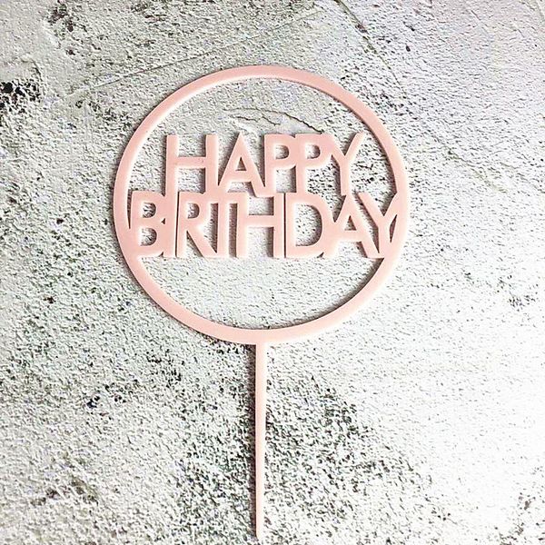 

other festive & party supplies happy birthday acrylic cake er gold silver circle for baby shower boys gilrs decorations