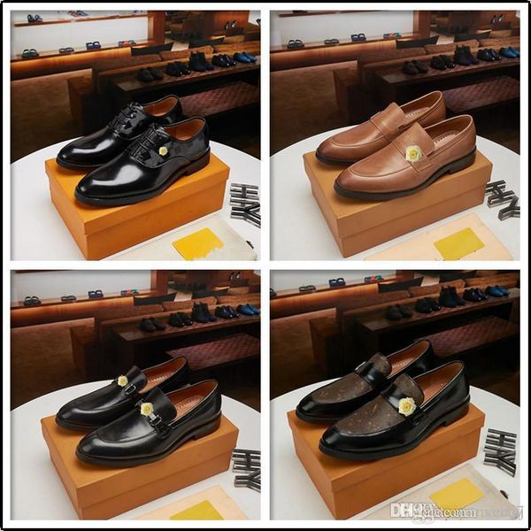 

c8 men shoes genuine leather autumn new men's business luxury dress shoes with low-heel black formal footwear lace 33