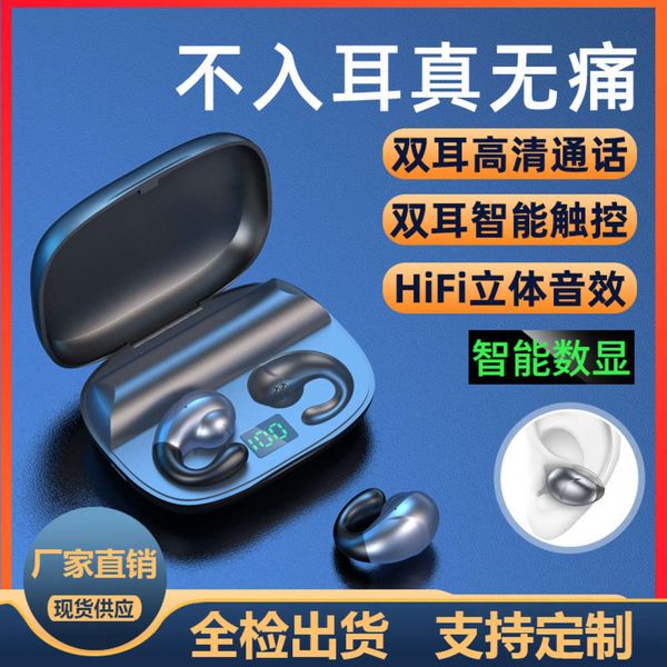 

wirels bluetooth headset bone conduction s19 half in ear touch 5.0