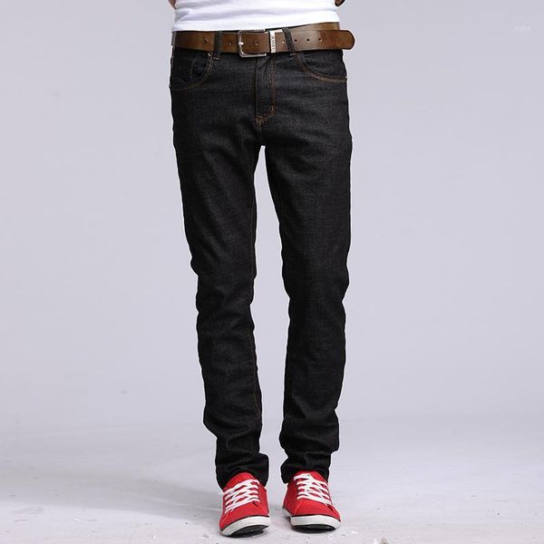 

brand men's jeans cotton denim jeans casual straight pants black plus size1, Blue