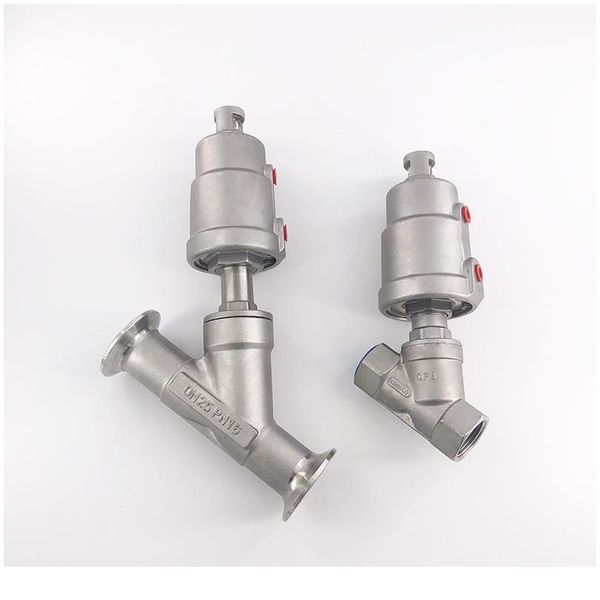 

stainless steel pneumatic angle seat valve female thread welding clamp y type high temperature steam angle se wmtonp