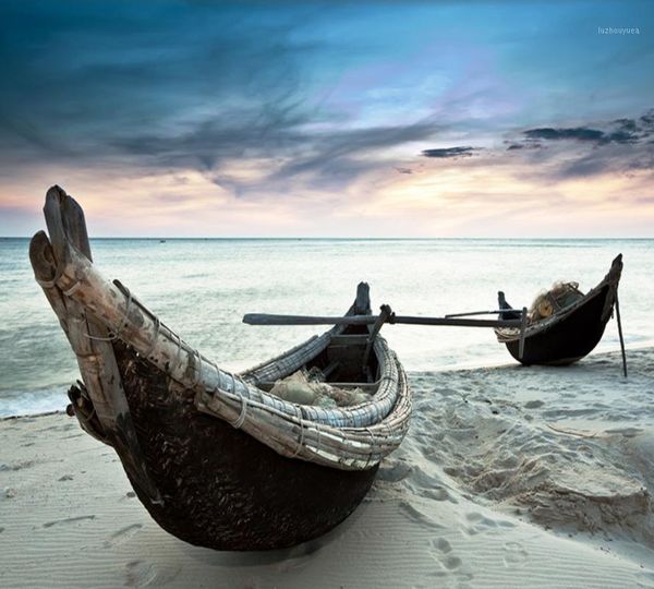 

seaside boat landscape background wall living room wallpaper bedroom mural p 3d custom wallpaper1