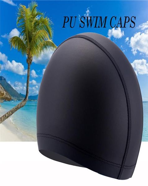 

size elastic waterproof pu fabric swim cap long hair ears protection hat sports swim pool hat swim caps bbyzjs alice_bag