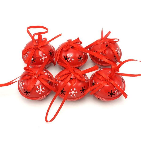 

новогоднее украшение 6штого железа красного малый колокол для дома снежинка 50мм jingle bell украшение рождественской елки поставки jllusx f